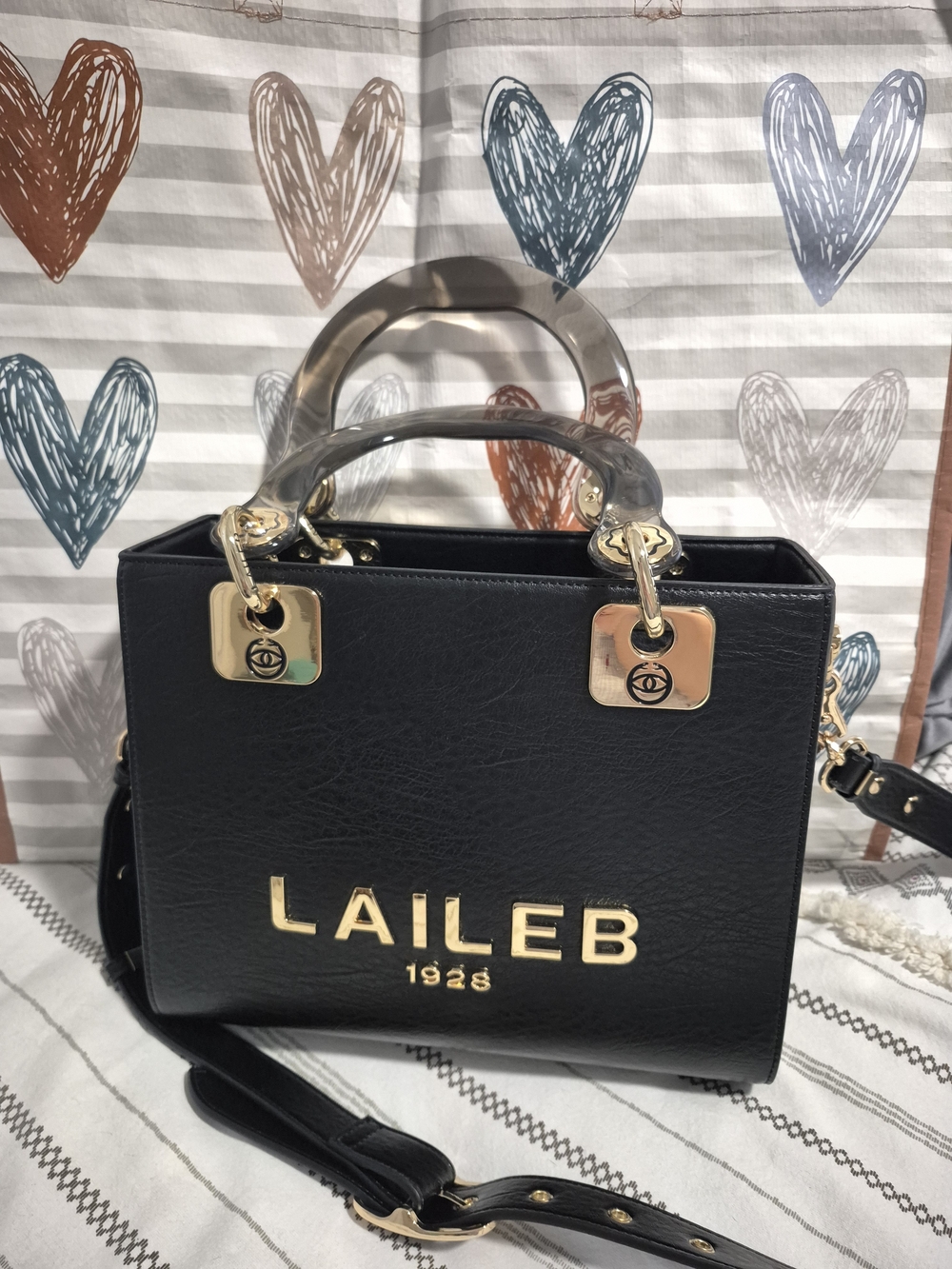 Black Handbag with Gold Hardware